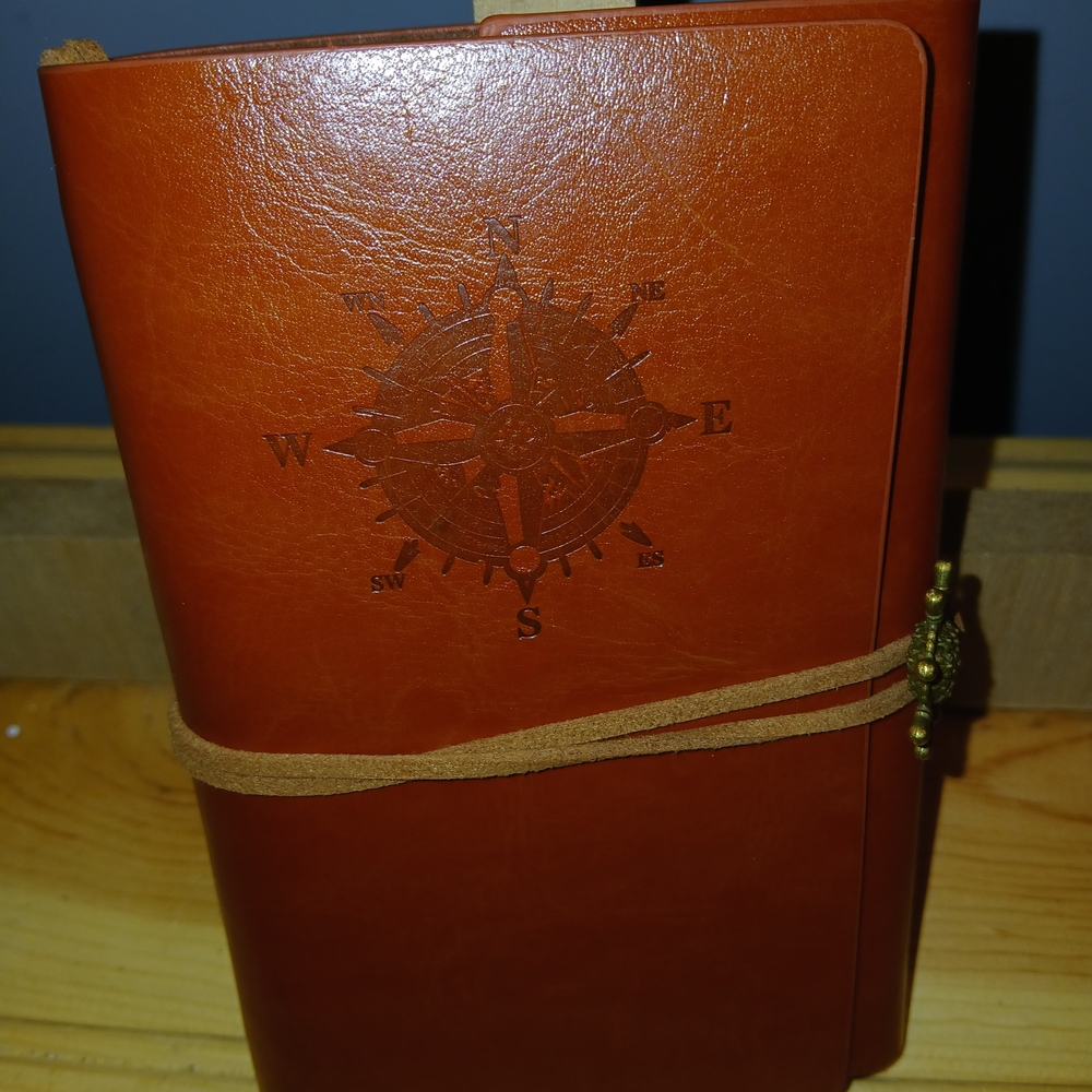 Leather Compass Wrap Journal